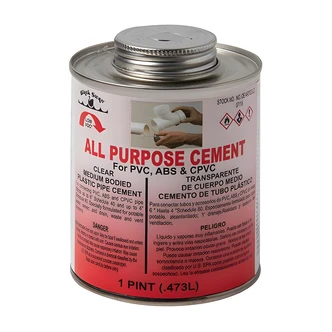 Black Swan All Purpose Solvent Cement, Clear, Medium Bodied, 4 oz, For PVC, CPVC, ABS Pipe And Fittings