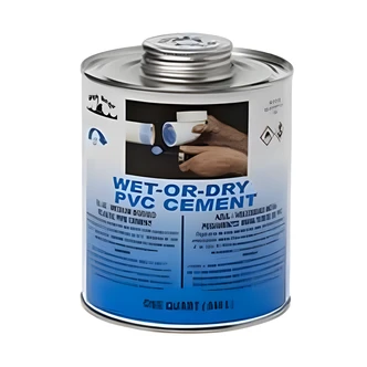 Black Swan Wet Or Dry PVC Solvent Cement, Medium Bodied, Blue, 32 oz