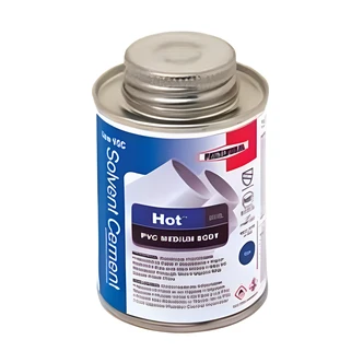 Rectorseal Hot 203L PVC Cement, Blue, Medium Body, Fast Drying, 4 oz