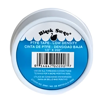 Black Swan PTFE Tape, Low Density, White, 3.5 mil, 10,000 PSI, 4.5 in x 7 in x 11 in
