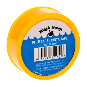 Black Swan PTFE Tape, High Density, Yellow, Gas Line, 1/2 in x 260 ft