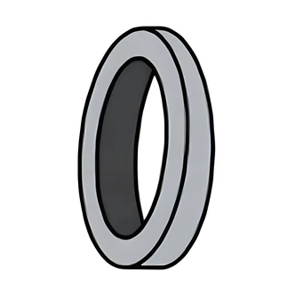 Plumb Pak Tub Overflow Flat Washer, Sponge, Carded Package