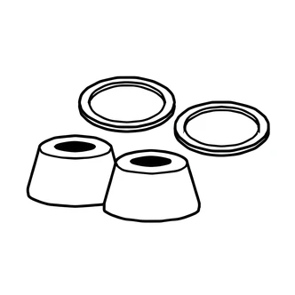 Plumb Pak Cone Washer & Friction Ring, For Basin Supply, 7/16, 2 Washers, 2 Friction Rings