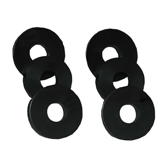 Larsen Supply Faucet Stem Repair Washer, 00 Flat Bibb Washer, Rubber, 1/2 in Diameter, 6/PK