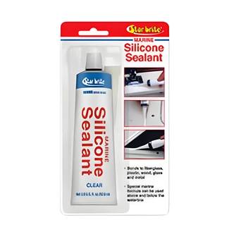 Star brite Silicone Sealant, Marine Grade, Clear, 2.8 oz