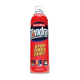First Alert Tundra Fire Suppressant, 5.62 W x 10.5 D x 5.62 H, Non-Toxic, Biodegradable