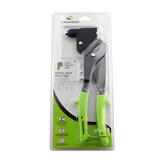 Surebonder Swivel Head Rivet Tool, Heavy Duty, 3/32 in, 1/8 in, 5/32 in, 3/16 in Blind Rivets