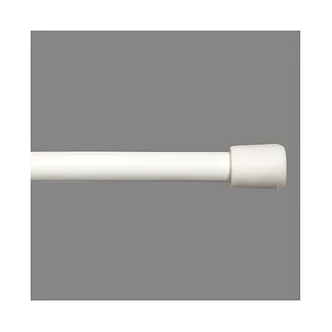 Kenney Spring Tension Rod, White, 18-28 in W, No Hardware Needed