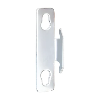 Kenney Curtain Rod Bracket, Single, Nail Mounting, Zinc, Silver, 4 in L x 2 in W