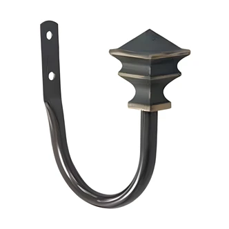 Kenney Curtain Holdback, Arts and Crafts, Oil Rubbed Bronze, Metal/Resin, 2/CT