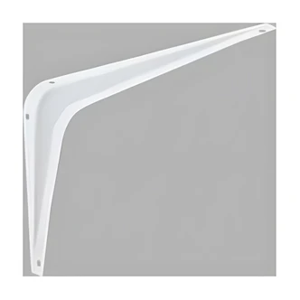 National Manufacturing Sales Shelf Bracket, 10.13 in D x 12.5 in H x 3.38 in W, Steel, White