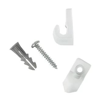 ClosetMaid Down Clips, White, 12/PK