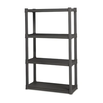 Sterilite 4 Shelf Unit, Flat Gray, 57 1/8" W x 34 1/2" D x 14 1/2" H