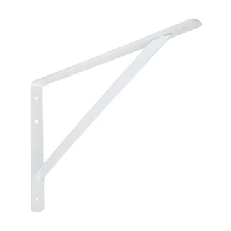 National Manufacturing Sales Shelf Bracket, 16 in, 20 in, White Powder Coat Finish