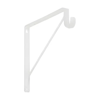 National Manufacturing Sales Shelf And Rod Bracket, White, 13 W x 14.5 D x 6 H, Supports Shelves Up to 12 in Deep