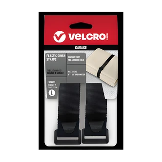 VELCRO Brand Power Cord Wraps, 12 in x 1 in, Black, Gray, Red Grommet, 2/CT