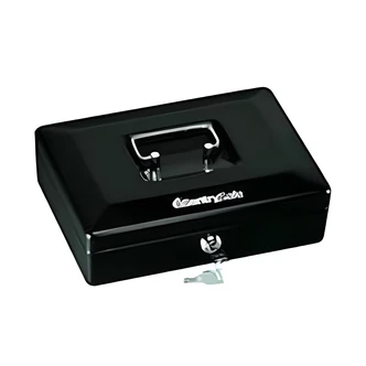 Sentry Safe Cash Box, Key Lock, Fold-Away Handle, Removable Cash Drawer, 8.25 W x 11.5 D x 4 H in