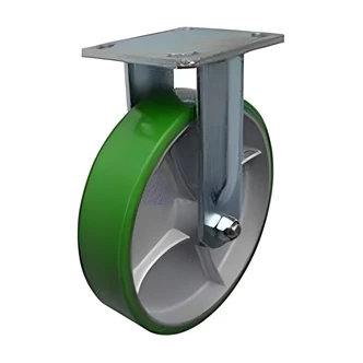 Richelieu America 8 in Swivel Caster, Mold-On Polyurethane, Red, 1000 lb Load Capacity, 4 x 4 3/8 in Plate Mount