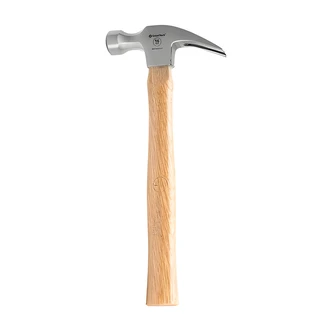 Great Neck Claw Hammer, Straight Claw, 8 oz, Hickory Wood Handle, Drop-Forged Head, Mirror Polished