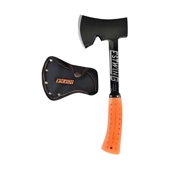 Estwing Camper's Axe, 14 in, Orange, Shock Reduction Grip, Sheath Included