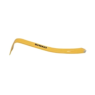 DEWALT Flat Bar, 13 in, Spring Steel, Extra Wide Prying End, Pointed Beveled End, Multiple Nail Pullers