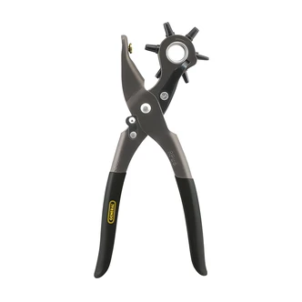 General Tools Revolving Punch Pliers, 6 Sizes, Plated Steel, Cushioned Vinyl Grip