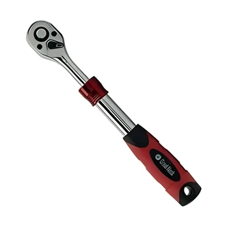 Great Neck 3/8 in Drive Extendable Ratchet, 8-12 in, Chrome Vanadium Steel, Padded Grip