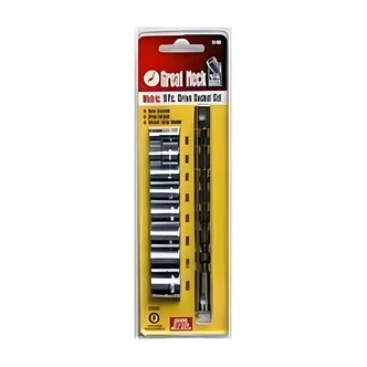 Great Neck 1/4 In Drive Metric Socket Set, 9 Pc