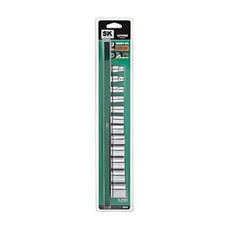 Arrow Fastener 12-Piece SAE 3/8 In Drive Standard Socket Set, SuperKrome, Chrome Vanadium Steel, 12/EA