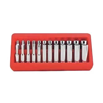Great Neck 24-Piece Metric 1/4 In Socket Set, Chrome Vanadium Steel, Deep Wall, 6 Pt, Tiered Storage Case