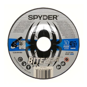 JS Products Grinding Wheel, 4 1/2 in, Aluminum Oxide, 1/4 in T27, 4.5 in, 1 EA