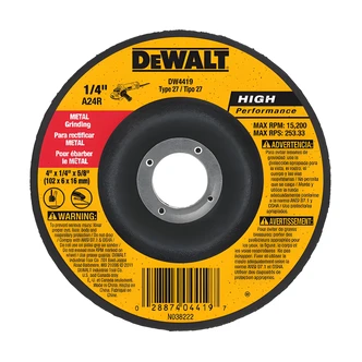 DeWalt Grinding Wheel, 4" x 1/4", Aluminum Oxide, 25/CS