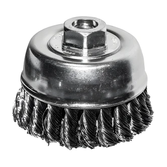 Century Drill & Tool Knot Cup Brush, 2-3/4" x 5/8-11, For Angle Grinders