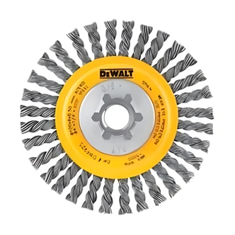 DeWalt Full Cable Twist Wire Wheel, 4 in, Carbon Steel, 5/8 in-11 Arbor