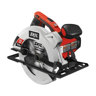 Skil Circular Saw, 7-1/4 in, Laser Cutline Guide, 51 Degree Bevel, 45 Degree Stop, Power-On Indicator