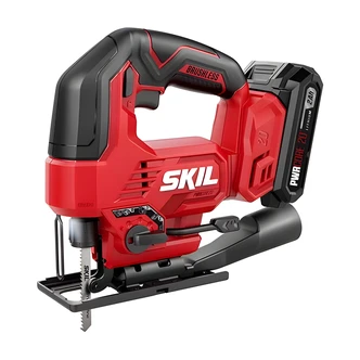 SKIL 20V Brushless Jigsaw Kit, Cordless, Variable Speed, Tool-Free Bevel, LED Worklight, 2.0Ah Battery, Charger