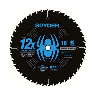 JS Products Tarantula Framing Circular Saw Blade, 10 in, 40-Tooth, Tungsten Carbide-Tipped Steel