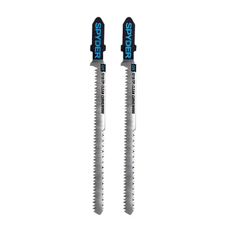 JS Products Spy Jig Saw Blades, Double-Sided Wood Cut, 17/19-TPI, T-Shank, High-Carbon Steel, 2/PK