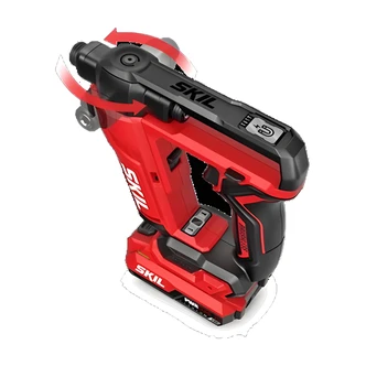 SKIL Brushless Flip Drill, Cordless, 12V/20V, LED Worklight, 20V 2.0Ah USB-C Battery, Charger, Belt Clip, 4/CT