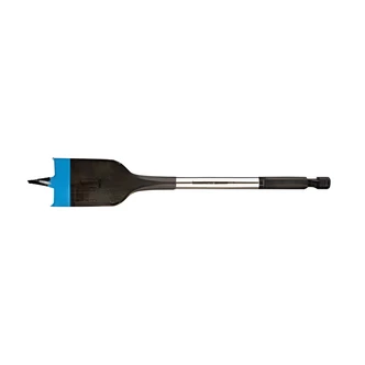 JS Products Stinger Spade Bit, 3/8 in x 6 in, Black Oxide, 1/4 in Hex Shank, Impact Rated