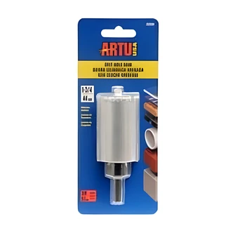 ARTU Grit Hole Saw, 1-3/4 in, Tungsten Carbide, 2-1/4 in Cutting Depth, 3/8 in Shank