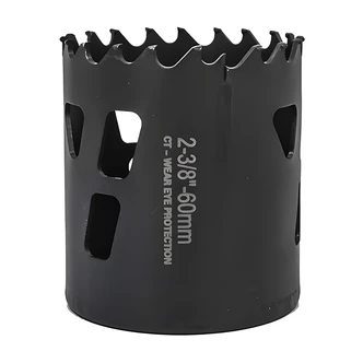 JS Products Tarantula Hole Saw, 2 3/8 in, Carbide Tipped, Rapid Core Eject Arbor System