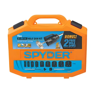 JS Products Bi-Metal Hole Saw Set, Rapid Core Eject Arbors, 13-Piece, 3/4, 7/8, 1 1/8, 1 1/2, 2, 2 1/8, 2 1/4, 2 1/2 in