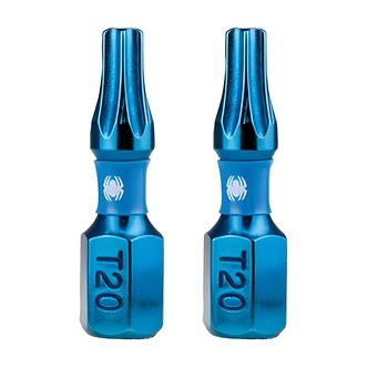 JS Products Spy Impact Driver Bit, 1/4 in x 1 in, T20, 2/PK