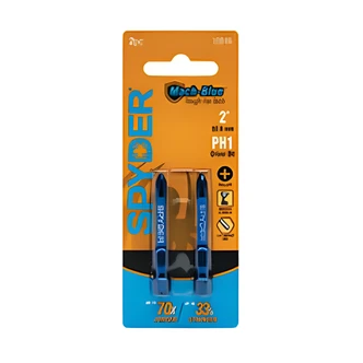 JS Products Mach-Blue Driver Bit, 2-Piece, 1/4 in x 2 in, T10, T40, Impact Rated