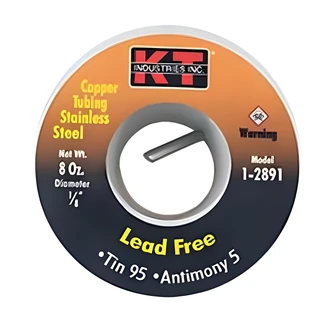 KT Industries Lead Free Solder, 1/2 lb, For Copper Tubing, Fittings, Stainless Steel, Plumbing Drinking Water Systems