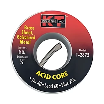 KT Industries Acid Solder, 40/60, 1/2 lb, for Sheet Metal, Brass, Galvanized Metal, Plumbing