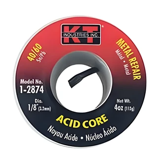 KT Industries Acid Solder, 40/60, 1/4 lb, For Sheet Metal, Brass, Galvanized Metal, Plumbing