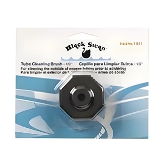 Black Swan Tube Cleaning Brush, 1/2 in O.D., High Carbon Steel, Plastic Holder