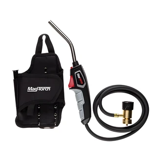 Worthington Mag-Torch Agility Torch, Self-Lighting, Adjustable Swirl Flame, Flexible Hose, Fuel Holster, MAP-Pro/Propane Compatible